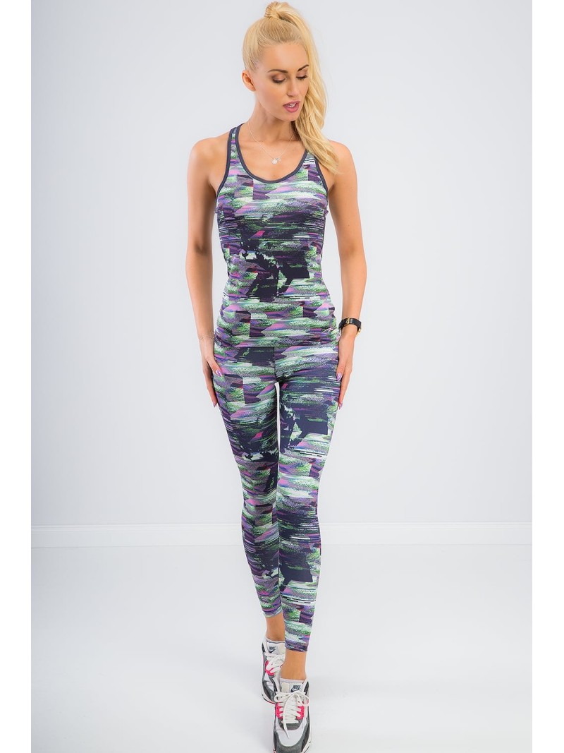 Lila Leggings mit Mustern H001 - Online-Shop - Boutique